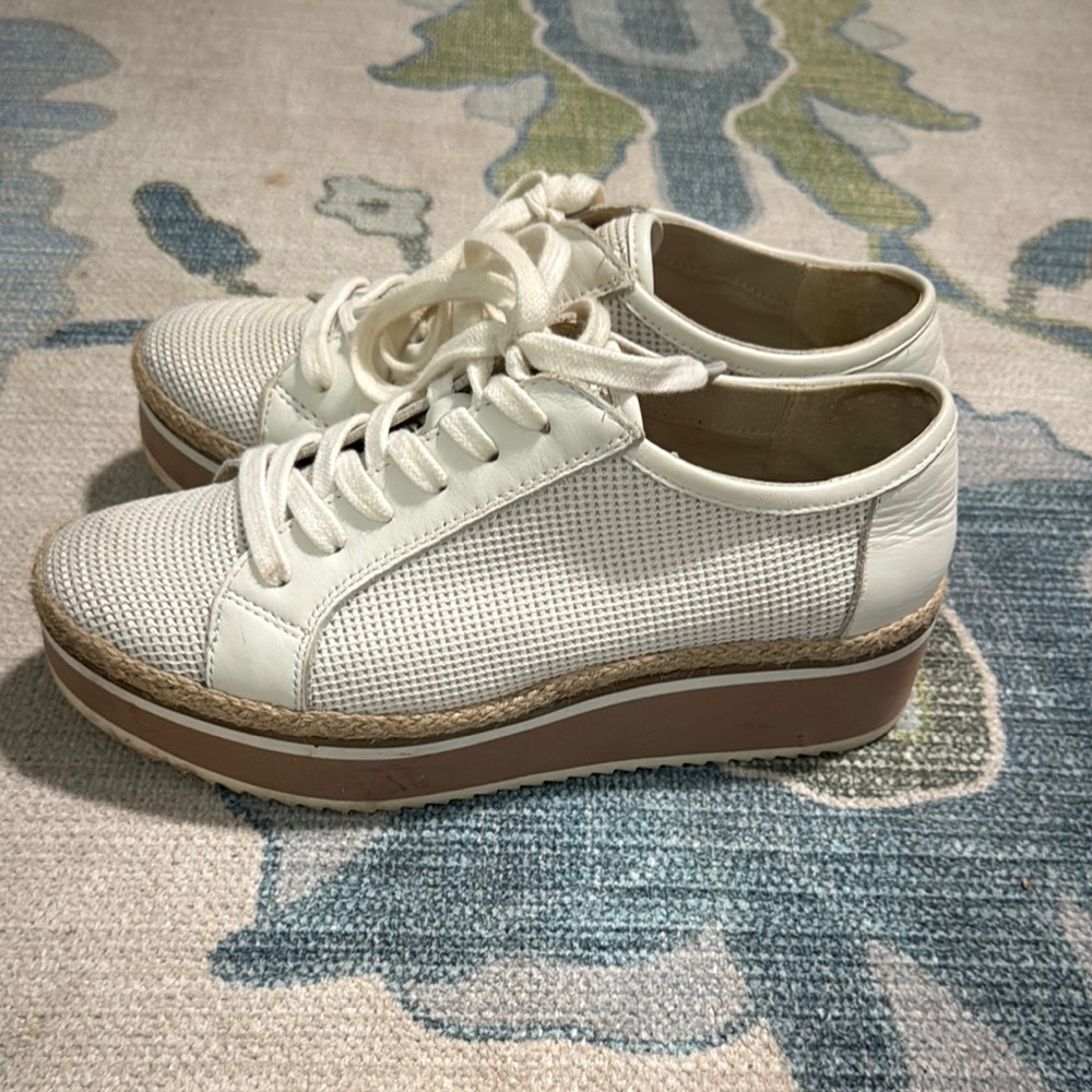 Women's White Platform Sneakers